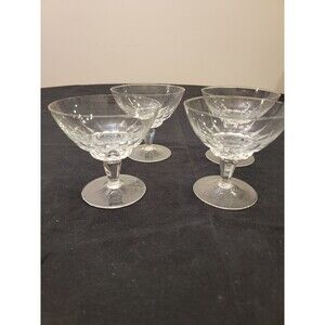 Franconia Regent 8 oz Blown Glass Champagne Sherbet  Set of 4